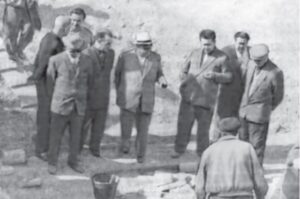 Institut morfologik korpus binosiga birinchi g‘isht qo‘yish marosimi (1962)
