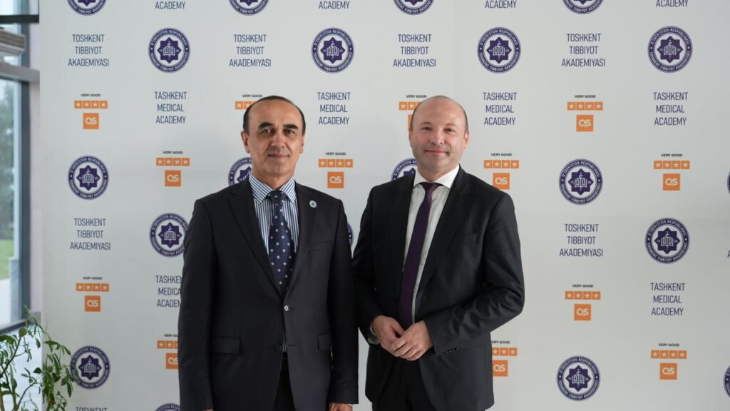 Today, the acting rector of TMA, Shukhrat Boymuradov, received Sergei Khristoliubov, QS Regional Director.