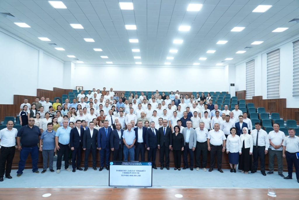 Toshkent davlat tibbiyot universiteti delegatsiyasining tashrifi doirasida Termiz filiali Ilmiy Kengashining kengaytirilgan yig'ilishi o'tkazildi