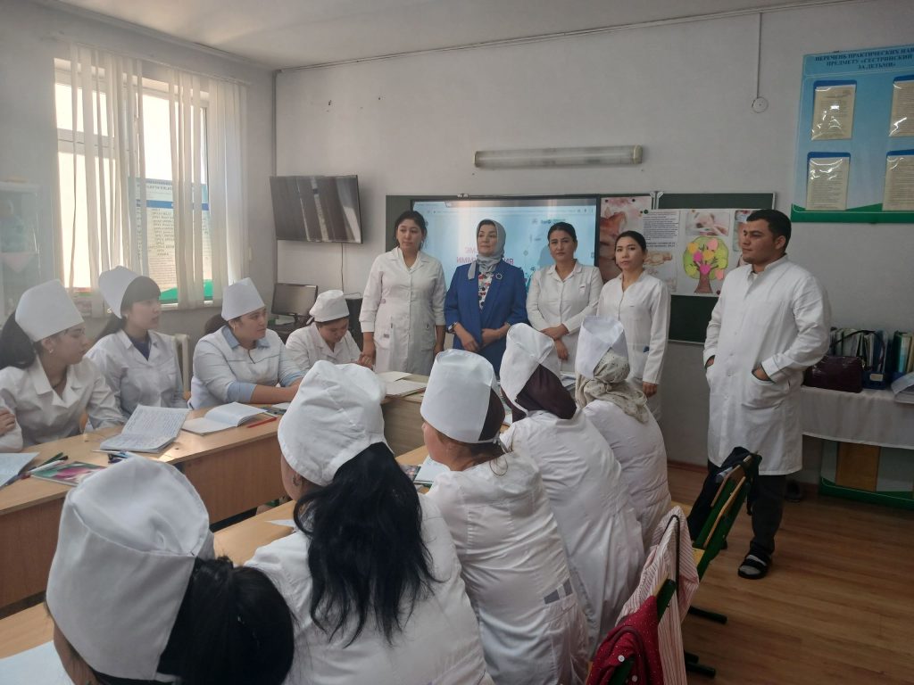 Toshkent davlat tibbiyot universiteti “Oilaviy tibbiyotda bolalar kasalliklari” kafedrasi xodimlarining 1-son Respublika Abu Ali ibn Sino nomidagi Jamoat salomatligi texnikumiga navbatdagi tashrifi.